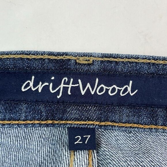 Driftwood Floral Embroidered Skinny Jeans 27 Low Rise Y2K Boho Hippie Grunge - Picture 4 of 13